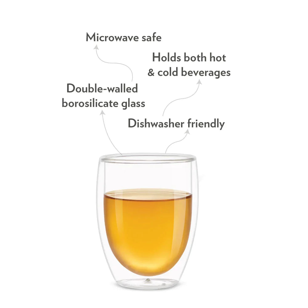 Borosil Milano Double Wall Glass Tumbler