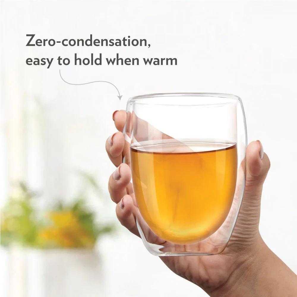 Borosil Milano Double Wall Glass Tumbler