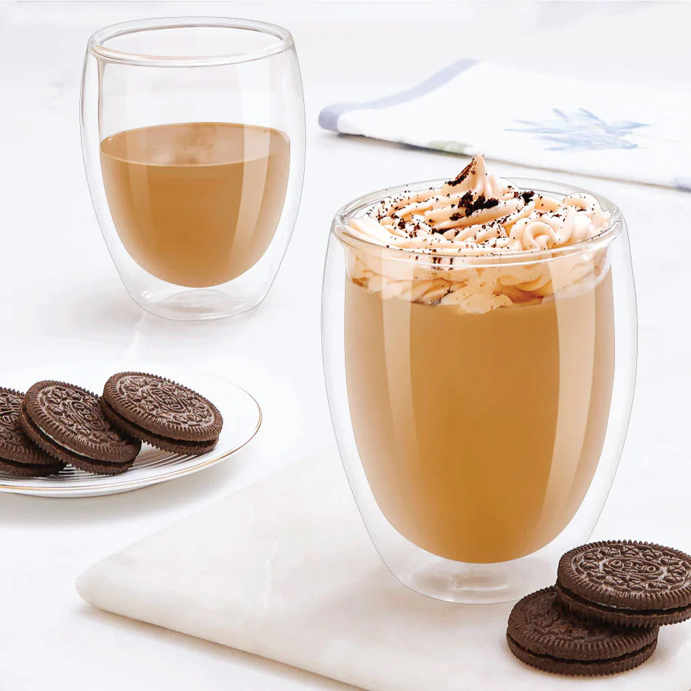 Borosil Milano Double Wall Glass Tumbler