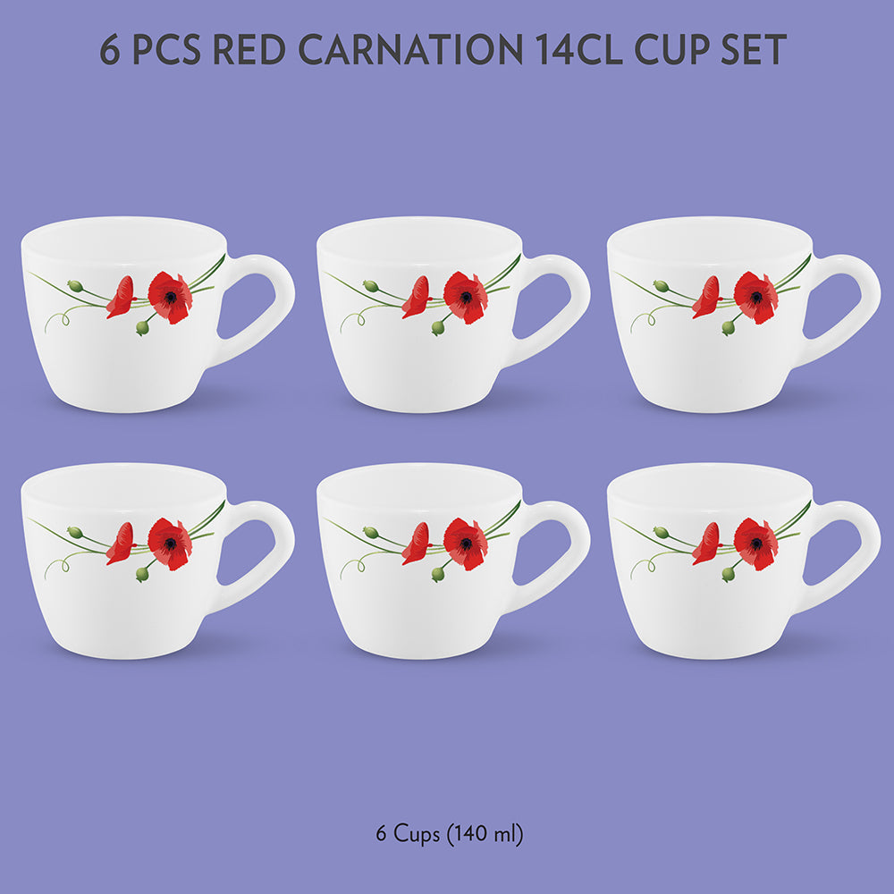 Red Carnation Cup Set